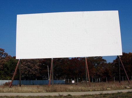 Getty 4 Drive-In Theatre - DIFFERENT SCREEN - PHOTO FROM WATER WINTER WONDERLAND